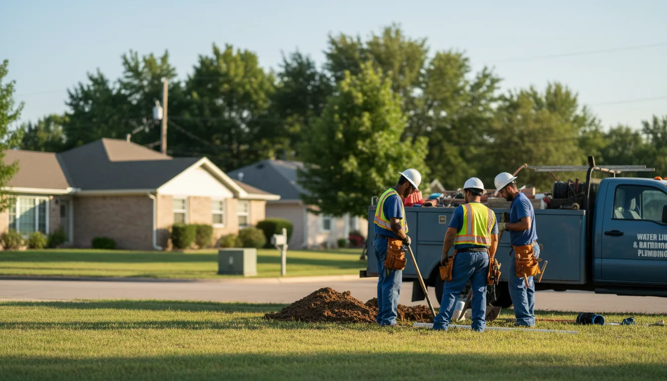 Residential water line and bathroom plumbing service in Garnet Valley, PA